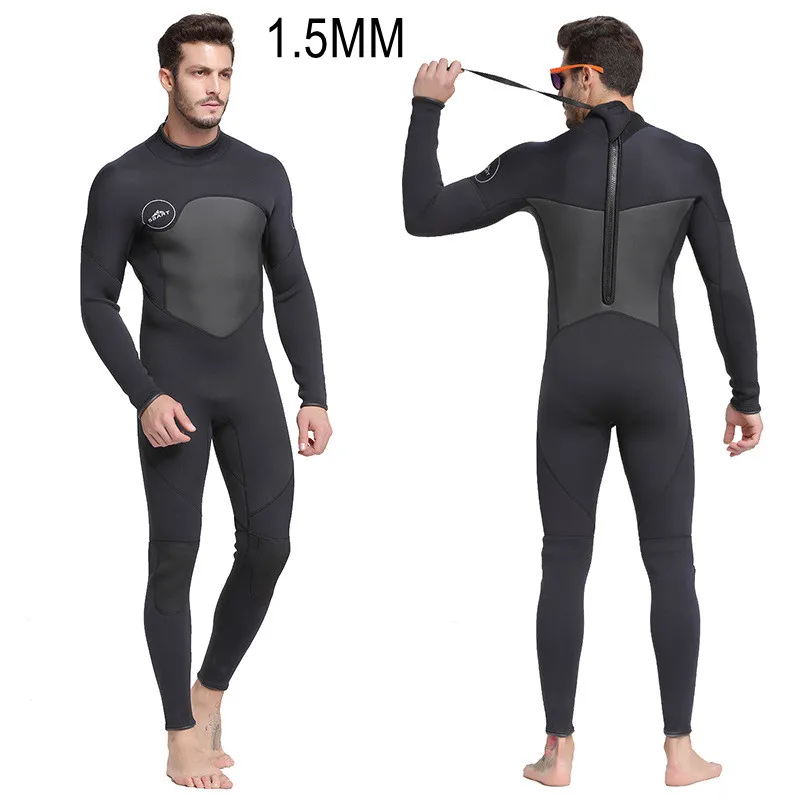 1.5MM Neoprene Men Long Sleeve Kayaking Spearfishing Keep Warm Wetsuit Scuba Surfing Snorkeling UnderWater Hunting Diving Suit