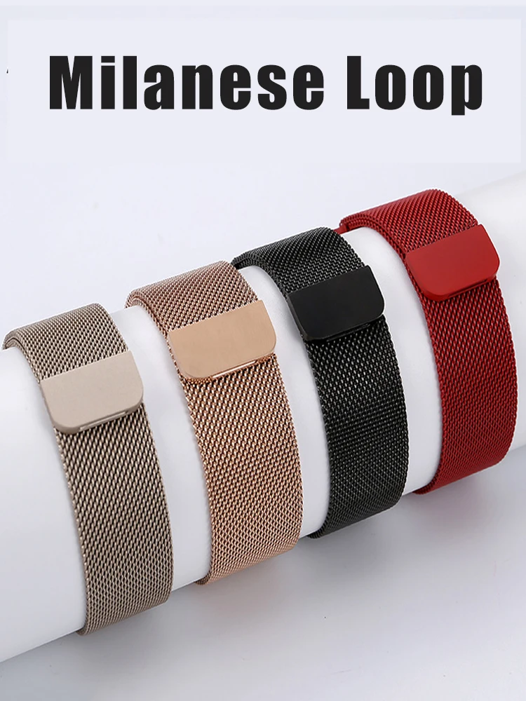 

Milanese Strap for Apple Watch Band 44mm 45mm 41mm 40mm 42mm 38mm 49mm Bracelet Loop Wristband iWatch Series 8Ultra 7 6 5 4 3 SE