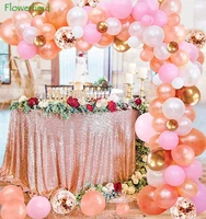 pink rose gold balloon garland arch kit pink gold confetti balloons set baby shower birthday wedding party proposal decorations