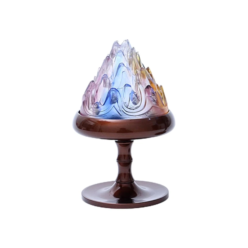 

594C Copper Incenses Holder Lotus-Shaped Top Incenses Seal Bowl Home Decors