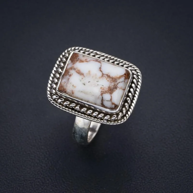 

StarGems Penut Wood Jasper Handmade 925 Sterling Silver Ring 7.75 F1983