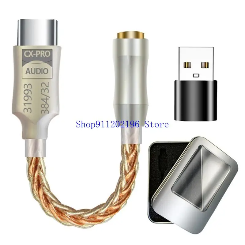 Фото P82A CX31993 USB ЦАП Тип C до 3,5 мм Усилитель для наушников Адаптер звуковых декодеров №1