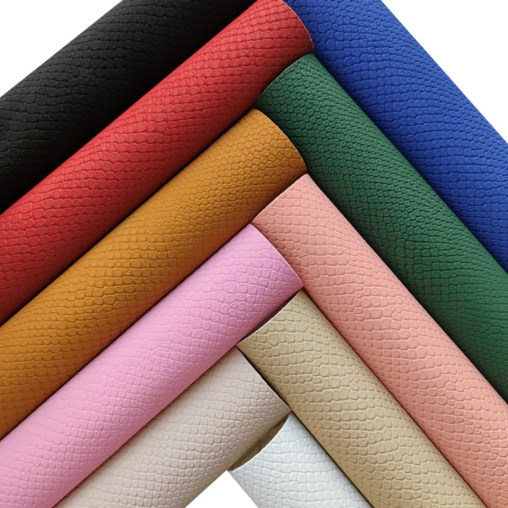 

Leather Abrazine Cabrite Skin Emboss Plain Color Faux Leather Sheet/Roll for Earrings Tote Bag Dog Collar 30*135CM Leatherette