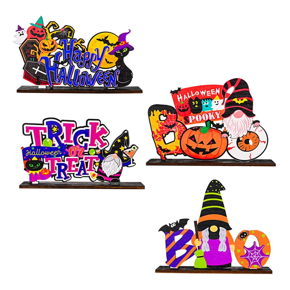 

4 шт., деревянные декоративные украшения для вечерние