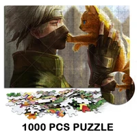 jigsaw puzzles 1000 adults naruto anime series paper puzzle cartoon kakashi and cat puzzle kids learning educational toys gifts