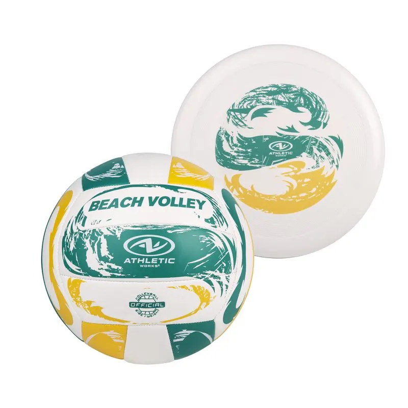 

Набор для пляжного волейбола, размер 5, зеленый/желтый