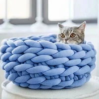 1pcs 250g filling cotton extra thick icelandic wool hand woven diy blanket cats nest pillow cushion bed circumference ball