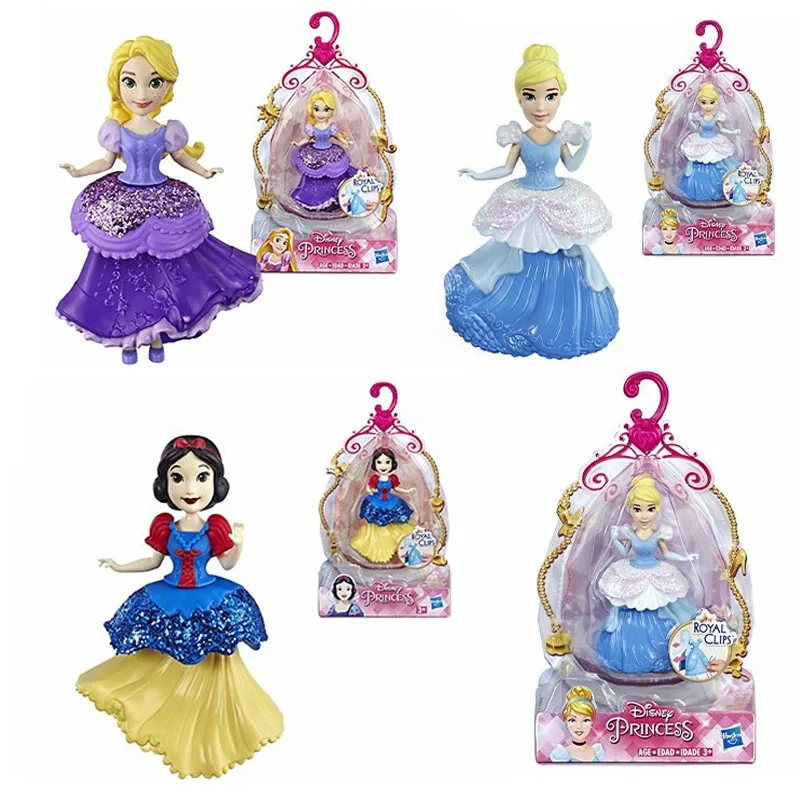 Hasbro Disney Princess Characters Girls Play House Dolls Toy Rapunzel Cinderella Snow White Children Birthday Gift images - 6