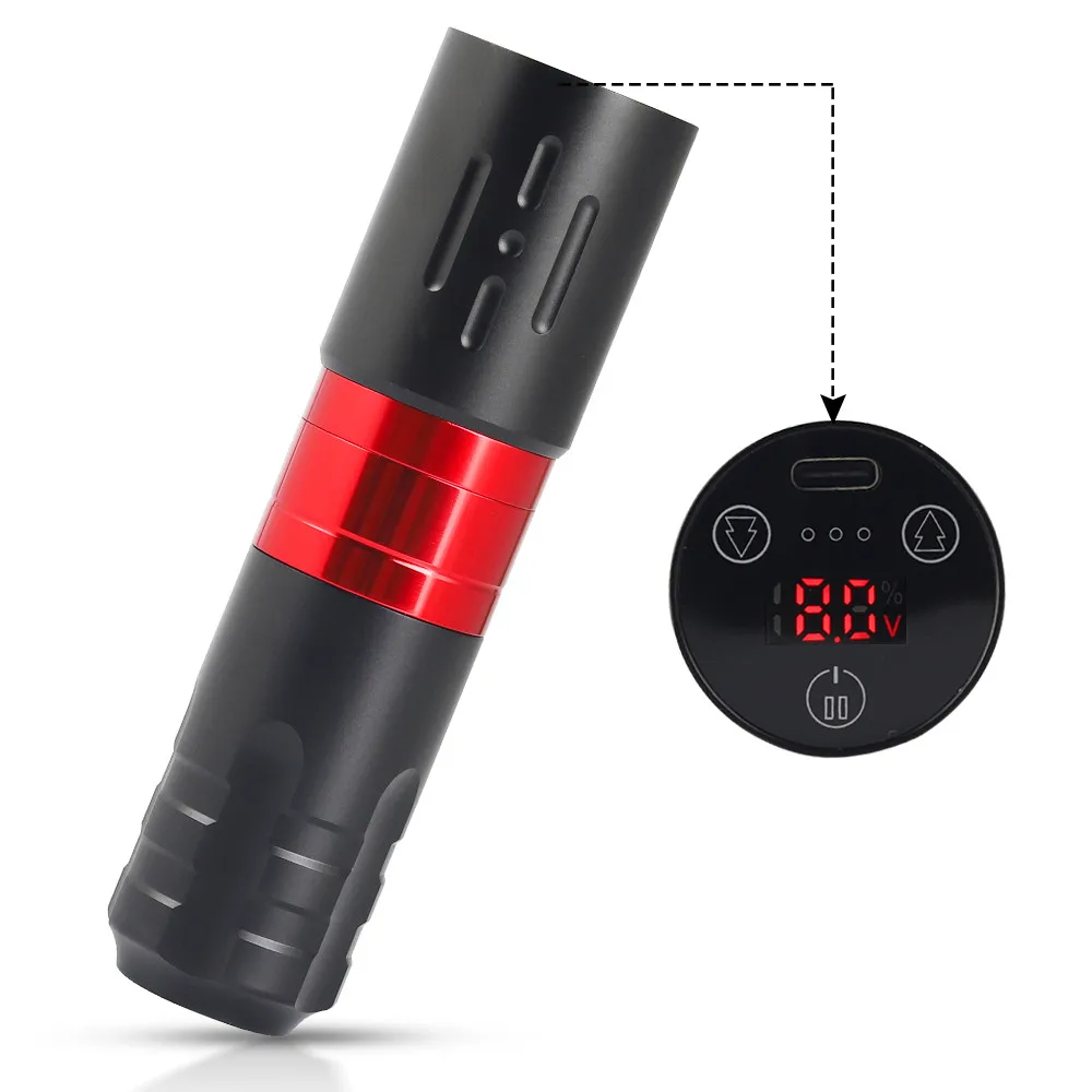 

4.2mm Stroke Wireless Tattoo Cartridge Machine Pen LED Display Rotary Brushless Motor Tattoo Pen Machine For Body Art