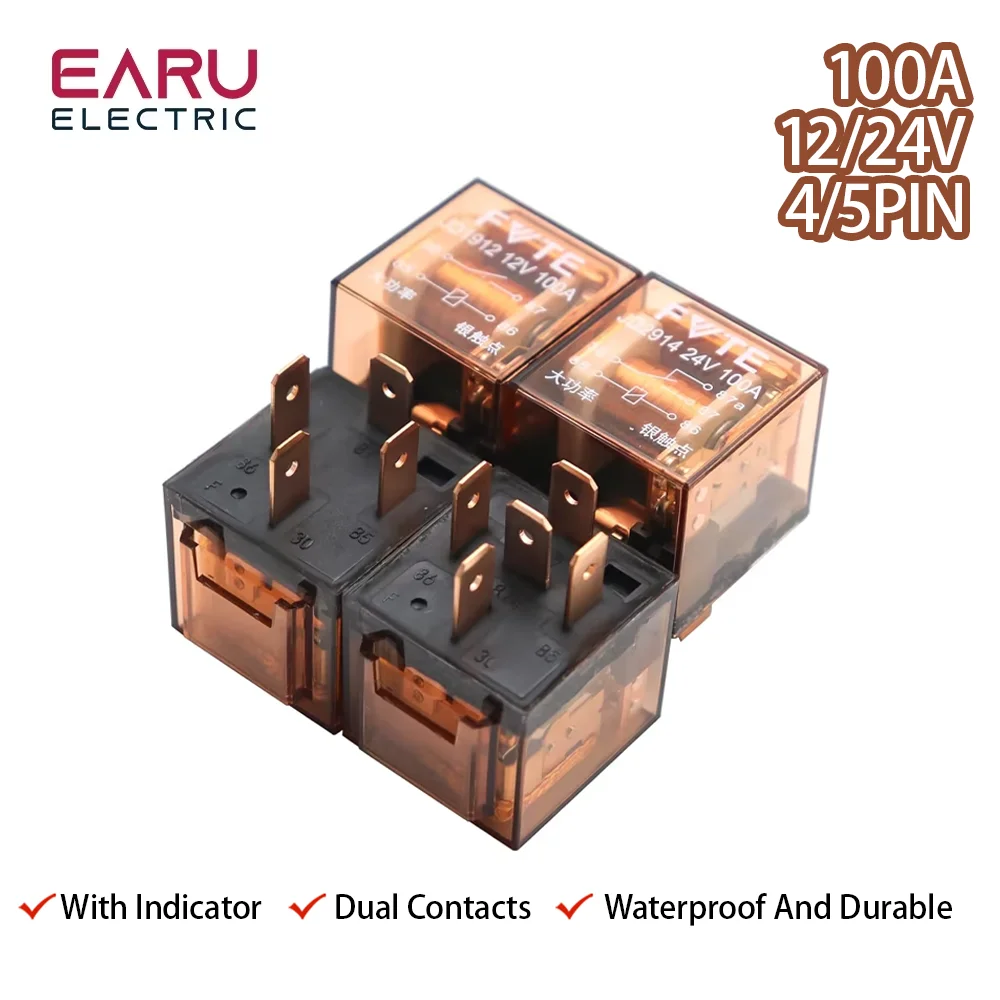

Автомобильное реле EARUELETRIC JD1914 12V24V100A