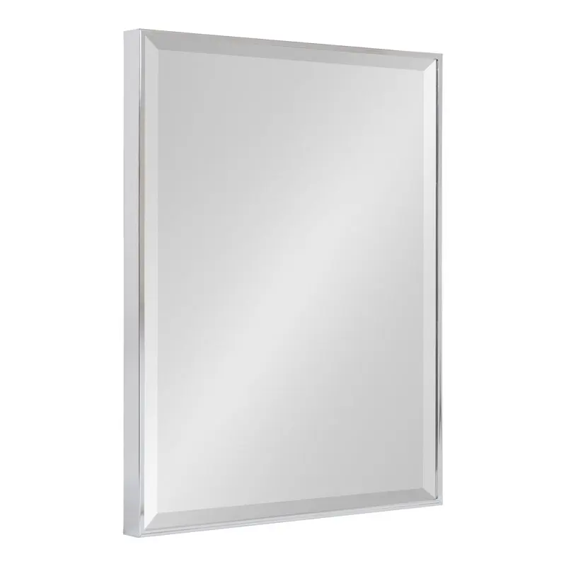 

Rhodes Framed Decorative Rectangle Wall Mirror, 18.75x24.75 Chrome Silver