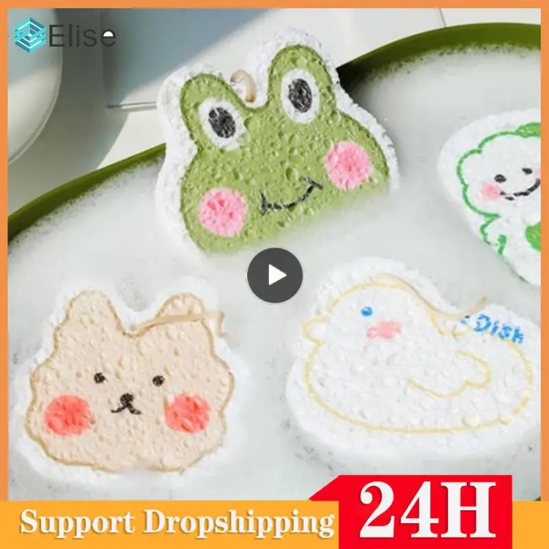 

Wood Pulp Dishwashing Sponge Non-scratch Kitchen Cleaning Sponge Highly Absorbent Reusable Kitchen Scrub Sponge