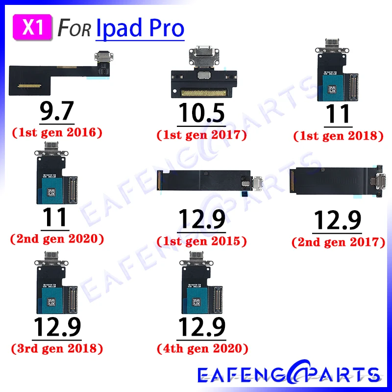 

Dock Connector Charging Port Cable for Ipad Pro 9.7 10.5 11 12.9 2016 2017 2018 2020 Charger Flex Pro11 Pro12.9 Board Module