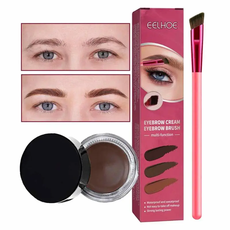 

Коричневый тинт для бровей, макияж, водостойкая помада для бровей, набор кистей для бровей, крем для бровей, дикая кисть для бровей