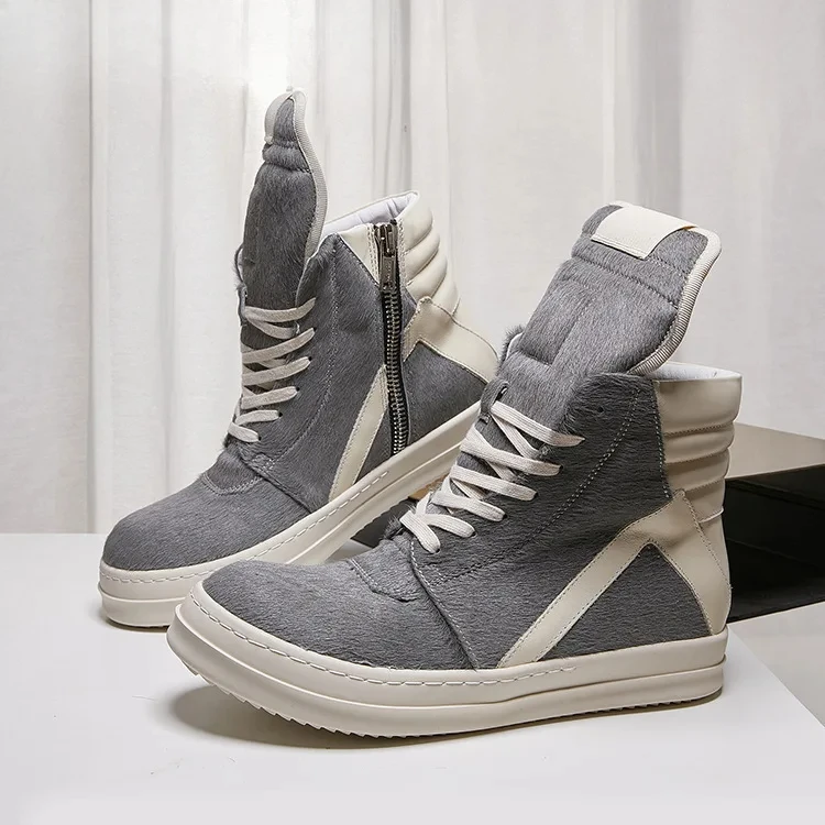 Винтажная повседневная обувь Rick мужские высокие кроссовки из конского волоса