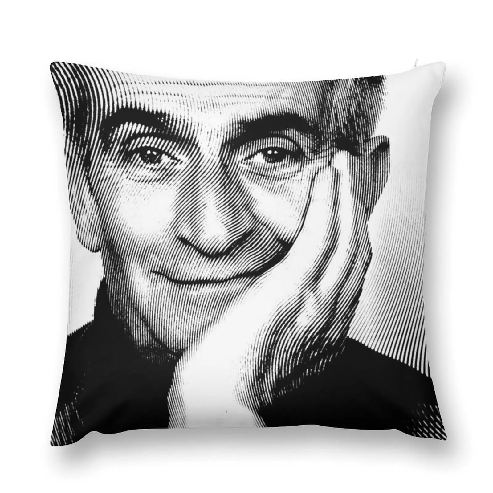 Черно-белый портрет (Linocut) Louis de Funès декоративная подушка декоративные подушки