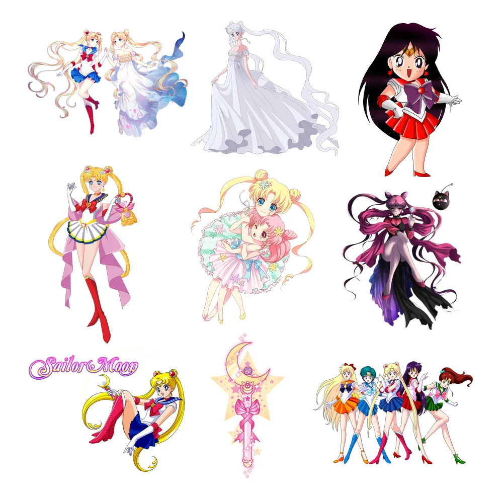 

Sailor Moon Iron On Patches For Clothing Thermoadhesive Patch Anime Custom Stickers Woman T-Shirt Diy Free Shipping Shop Coupons