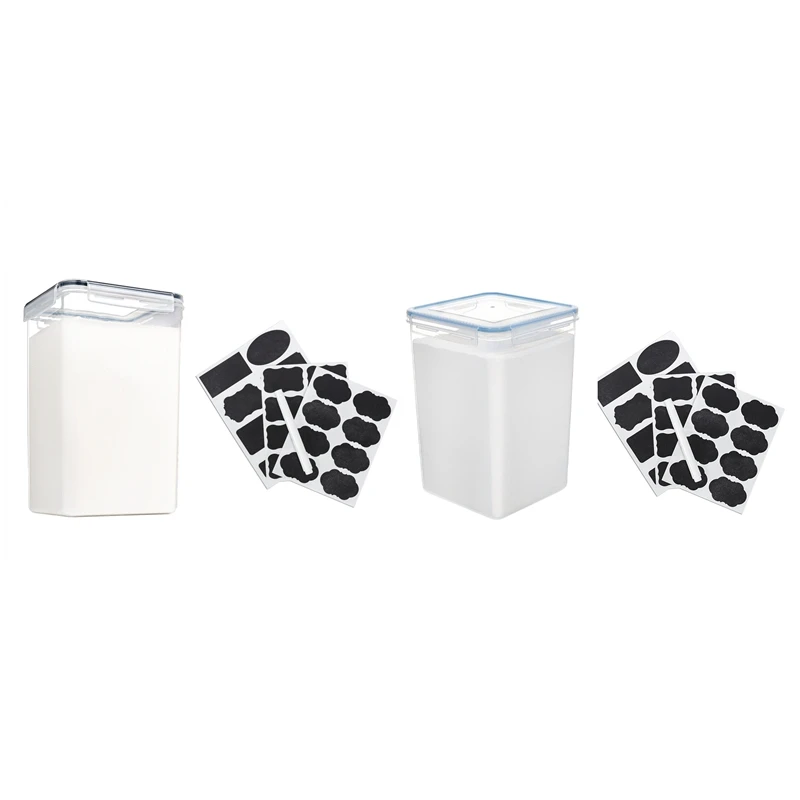 

Контейнер для муки и сахара с крышками (6,5 литров каждый)-герметичный кухонный и буфетный контейнер для хранения сыпучих продуктов