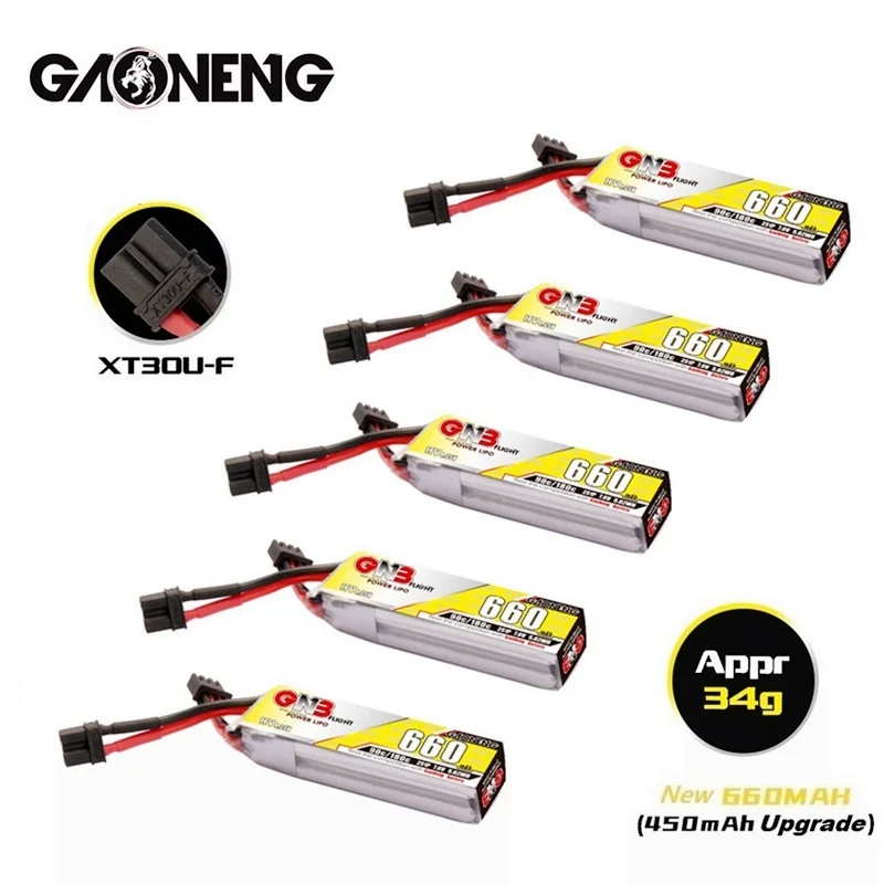 5 шт. GAOGANG 2S 7,6 В 90C/180C 660 мАч HV Lipo аккумулятор фоторазъем для Happymodel FPV Racing Cine Whoop BetaFPV RC Drone