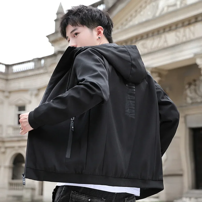 Осенняя новая мужская куртка в модном корейском стиле повседневная модная