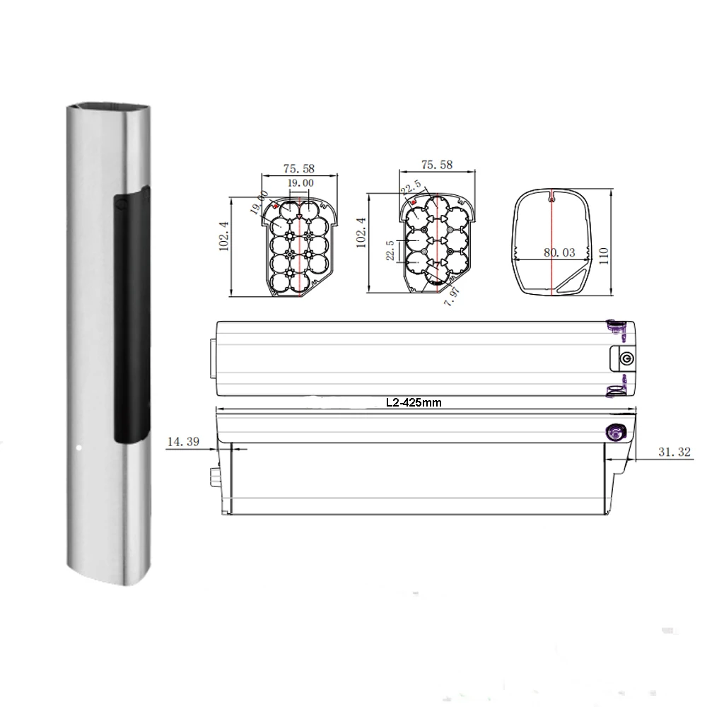 Литий-ионная батарея для электровелосипеда 48 В 15 Ач 17 5 электронного велосипеда