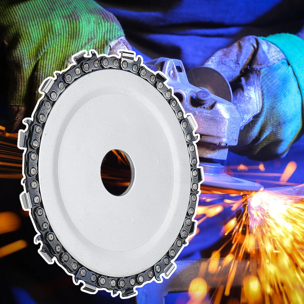 

4.5 inch Grinder Chain Wood Carving Disc Plate Anti-rebound Action13 Tooth Shaping Woodworking Tool for Speed Maneuverability
