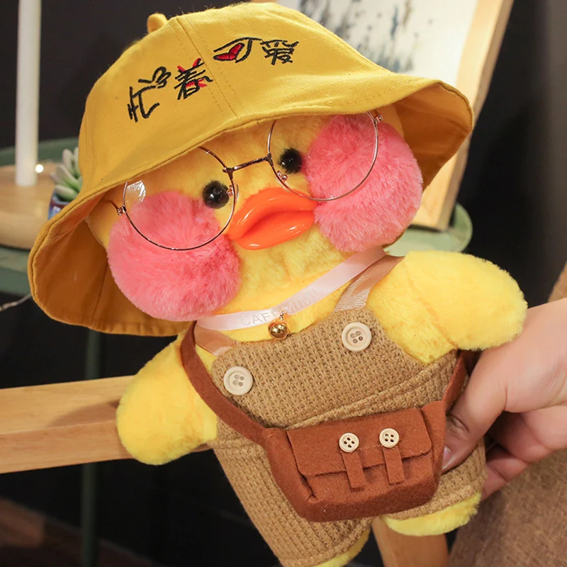 Kawaii 30cm Cute Lalafanfan Cafe Duck With Cloth Plush Toy Stuffed Animal Soft Doll Pillow Creative Birthday Gift For Children |