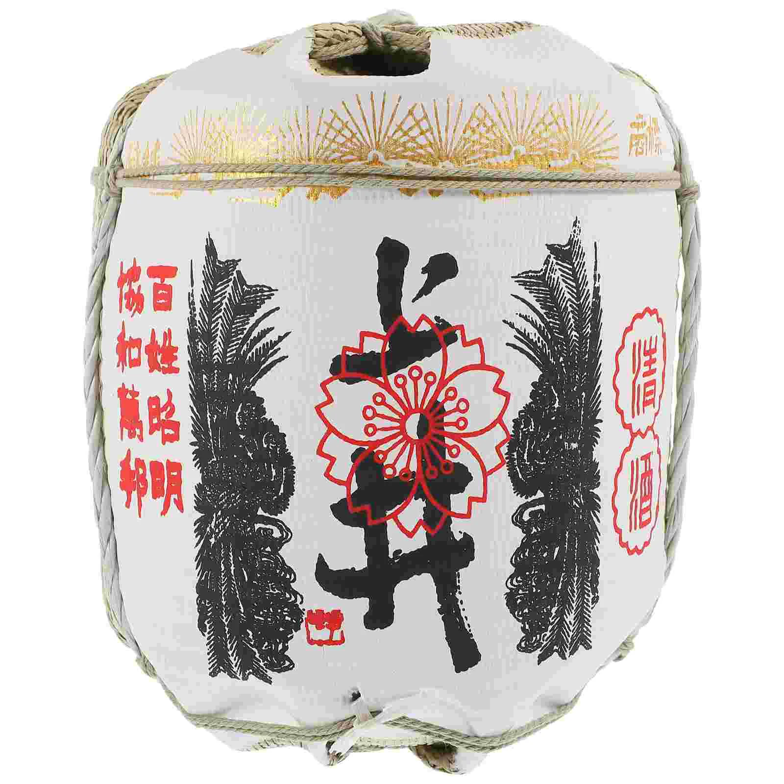 

Japanese Sake Barrel Decoration Restaurant Outdoor Ornament Decorative Style Indoor Models Gift Decorations