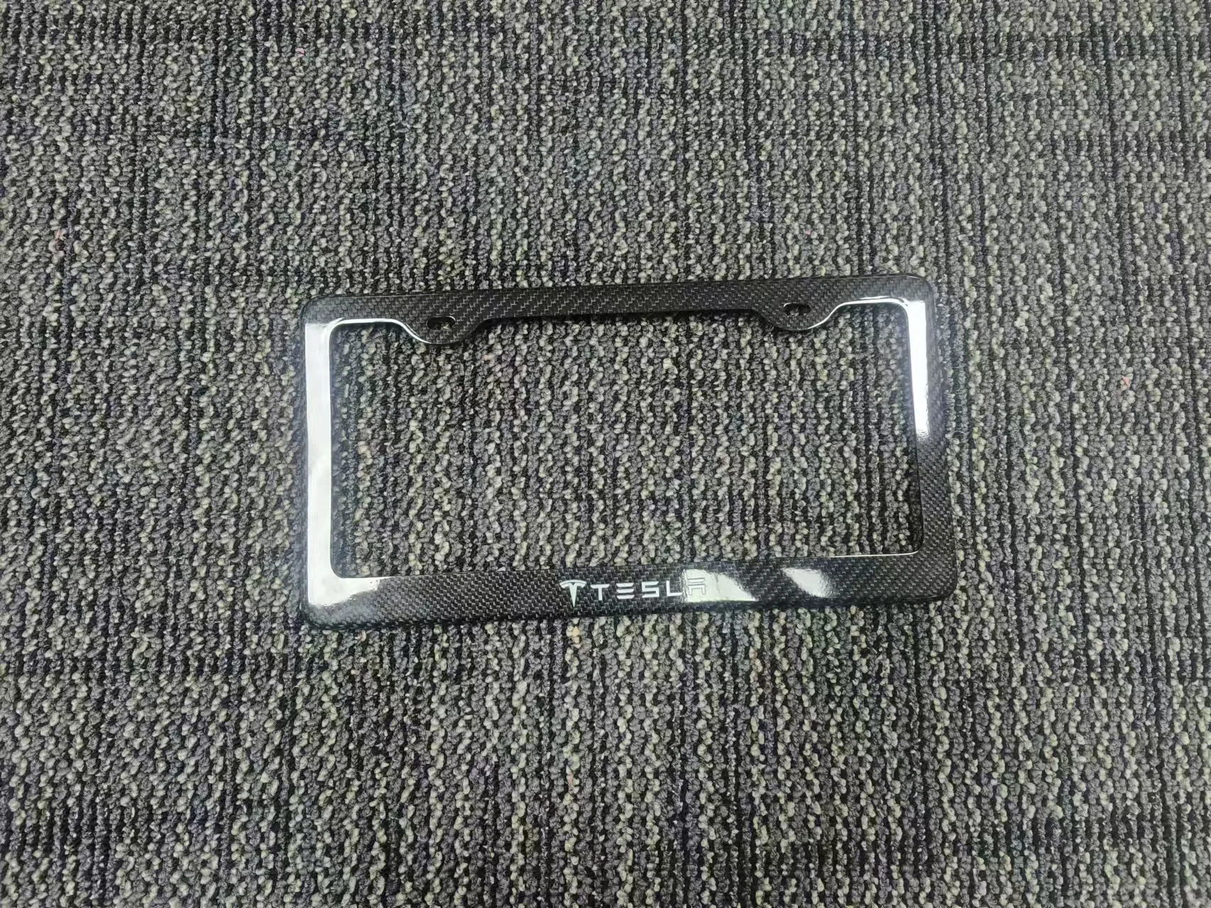 Для Tesla 100% подлинная 3k саржа кованая рамка номерного знака из углеродного волокна