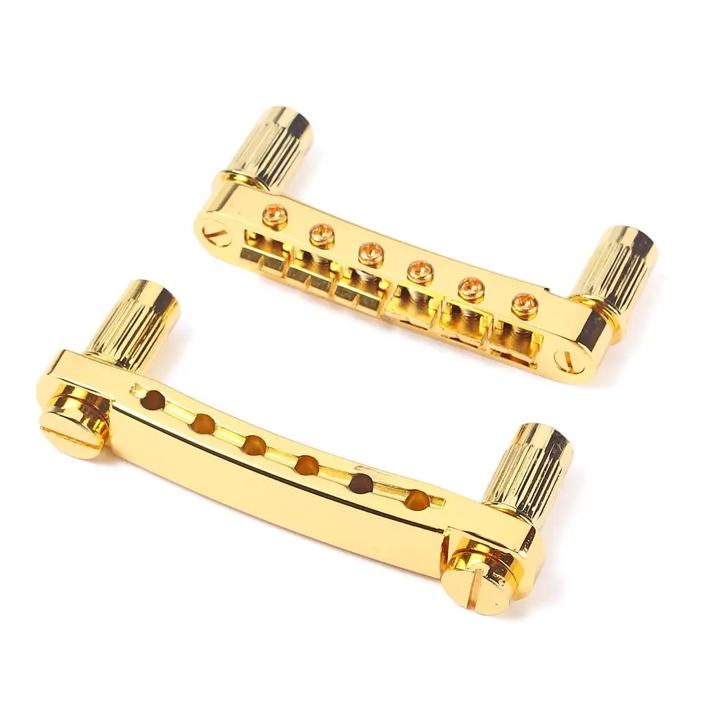 

1 Set Vintage Style Saddle Bridge Golden Electric Guitar Bridge High Quality