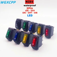 kcd3 waterproof rocker switch on offon off on 3pin23 positionelectrical equipment with lighting power15a 250vac20a 125vac