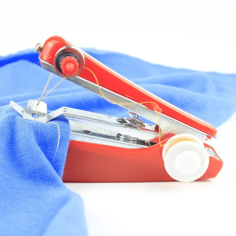 

Mini Manual Sewing 1pc Portable Fabric Machine Sewing Cloth Handy Needlework