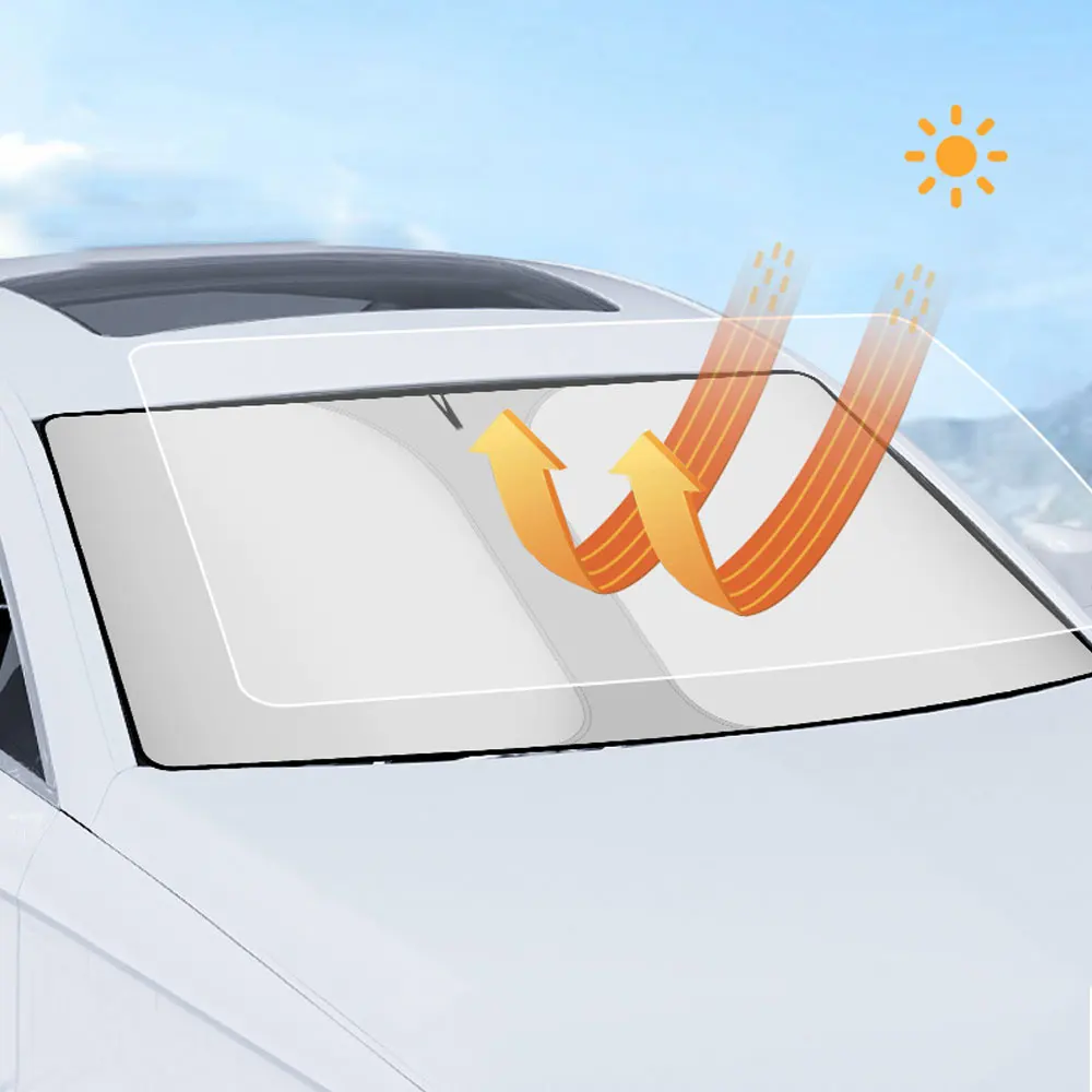 

Серебряный солнцезащитный козырек для лобового стекла автомобиля, отражатель УФ-лучей, солнцезащитный козырек для автомобиля, защитный козырек, сохраняет крутой автомобильный аксессуар