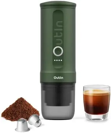 Nano Portable  Espresso Machine with 3-4 Min Self-Heating, 20 Bar Mini Small 12V 24V Car Coffee Maker, Compatible with NS Capsul