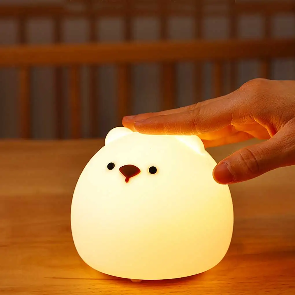 

LED Night Light Cartoon Animal Silicone 1200mah Home Office Dormitory Bedroom Living Room Bedside Decoration Lamp