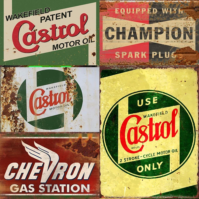 Металлическая табличка Castrol винтажного стиля