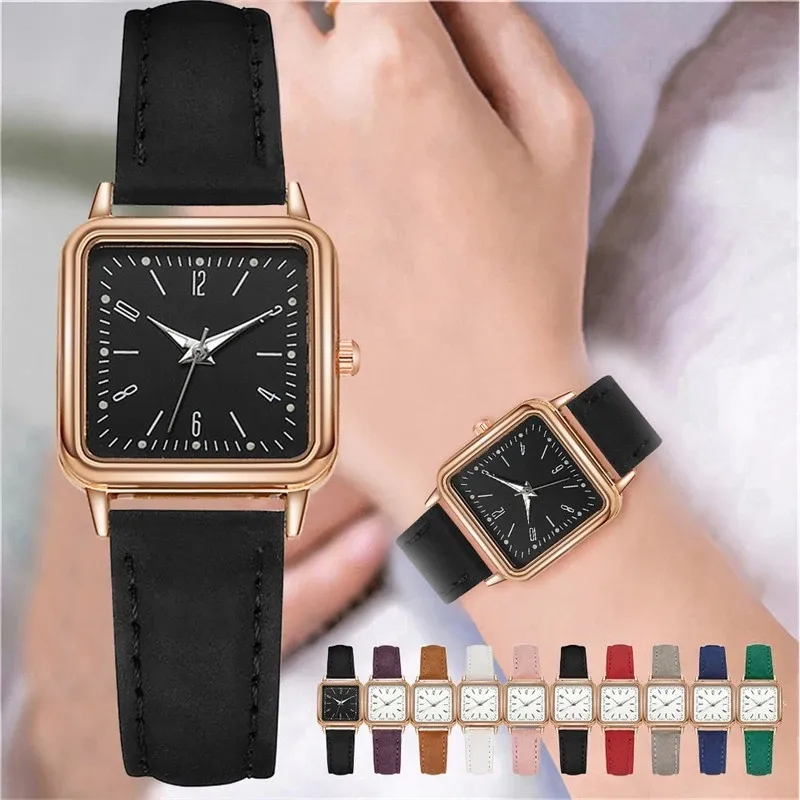 

Women Watches Leather Strap Fashion Sport Stainless Steel Case Belt Band Quartz Analog Wrist Watch Business Casual Watch #50