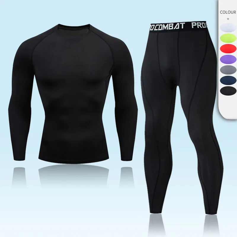 

Men Winter Thermal Shirts Second Skin Bottom Compression Underwear Thermal Base Layer Quick Dry Sportswear Bodybuilding Clothes