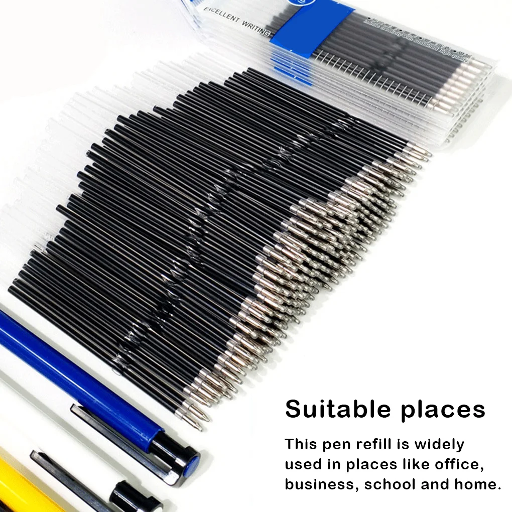 

10 Pieces Adults Students 3 0mm Replaceable Ballpoint Refill Hotel School Portable Ink Pen Refills Replacement