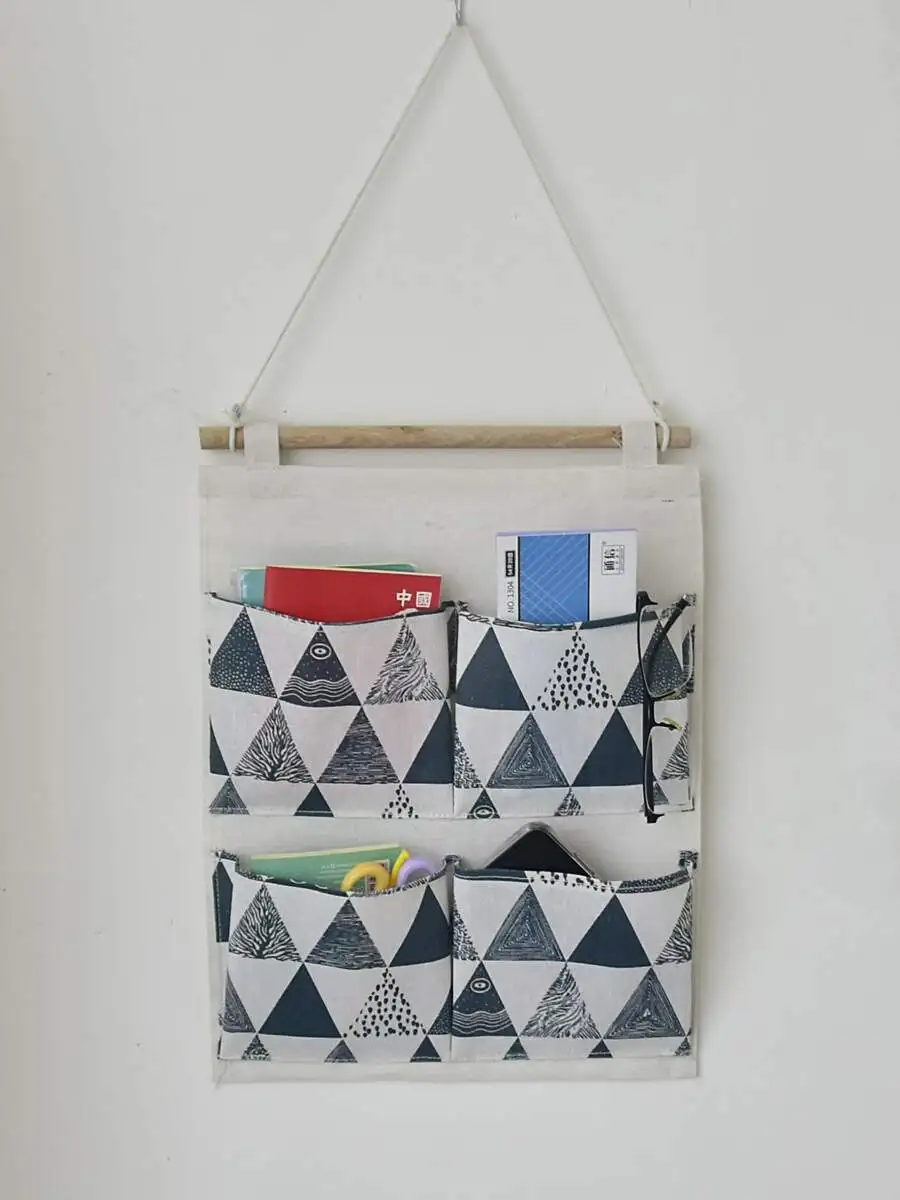 

1pc Geometric Pattern Hanging Storage Bag