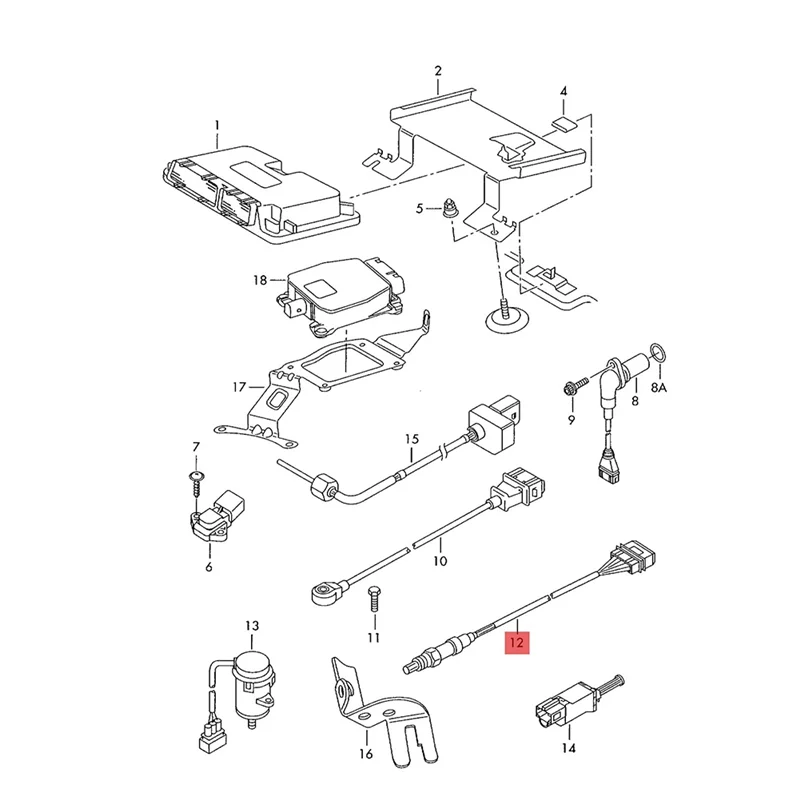 Кислородный датчик 079906262F Lambda O2 для VW Jetta Touareg Golf R32 Audi Q7 A8 2002-2010 022906262R 1K0998262 0258007314
