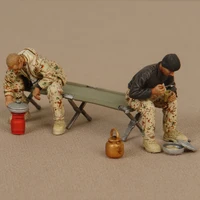 135 resin soldier model wwii camp dining soldier model handmade 694