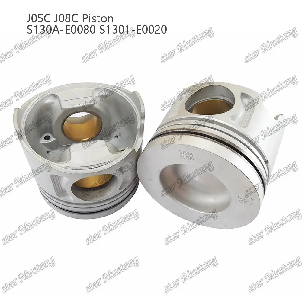 Поршень J05C J08C 65 мм стандартная камера сгорания подходит для деталей двигателя Hino