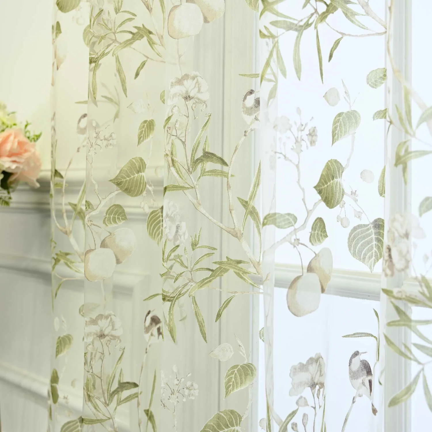 

Зеленые хлопковые шторы Black Ant X-WP145#30