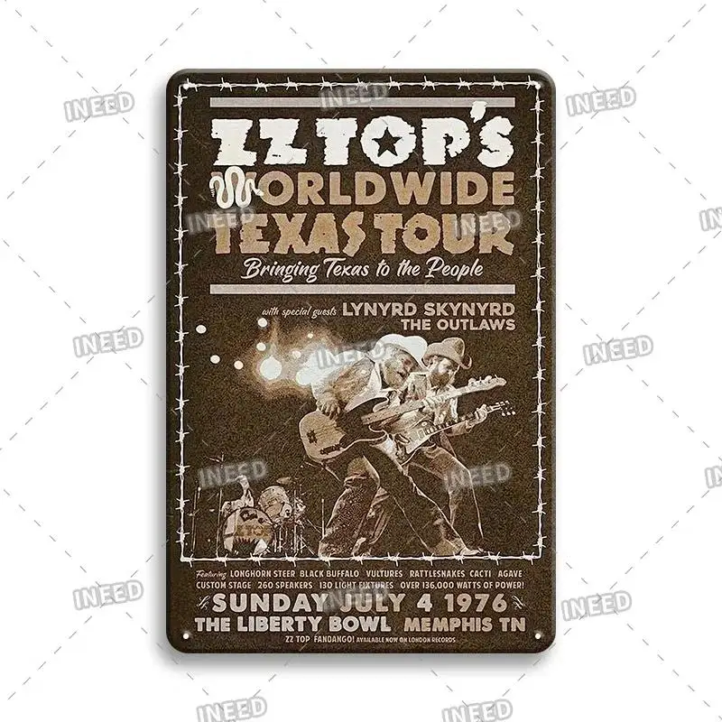 

Металлический знак Rock N Roll 8x12 дюймов