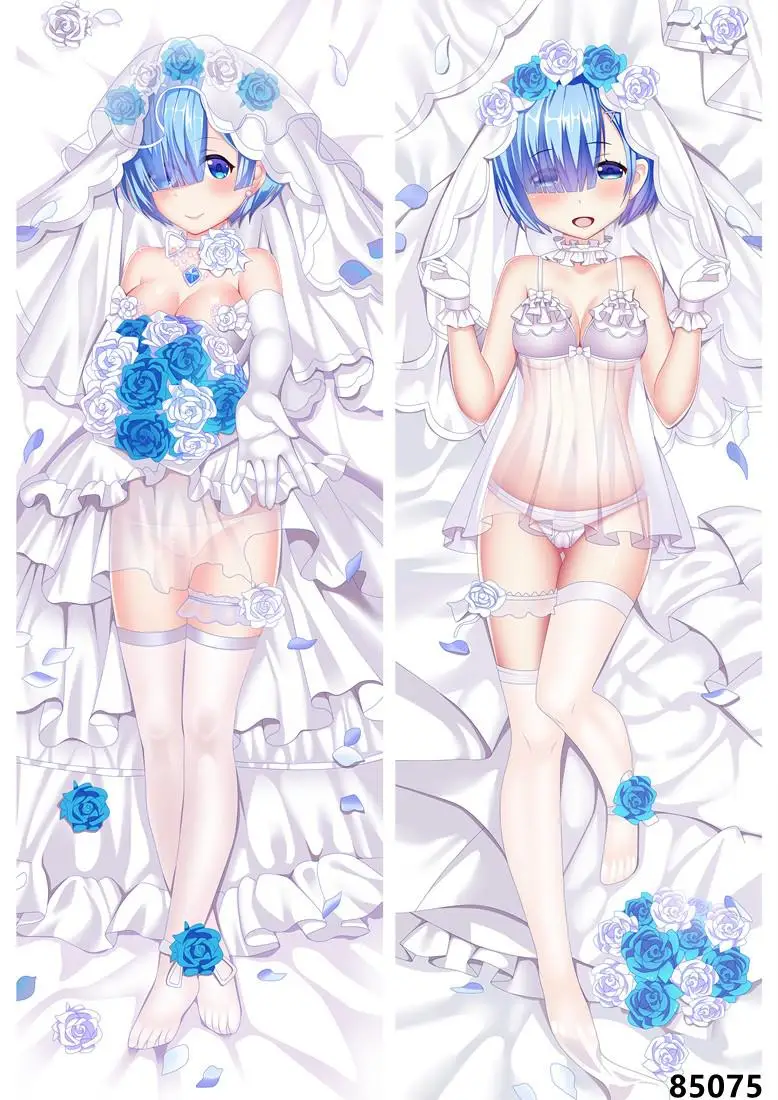 

Anime RE ZERO Starting Life In Another World Pillow Covers Rem Emilia 3D Double-Sided Bedding Hugging Body Pillowcase For GIfts