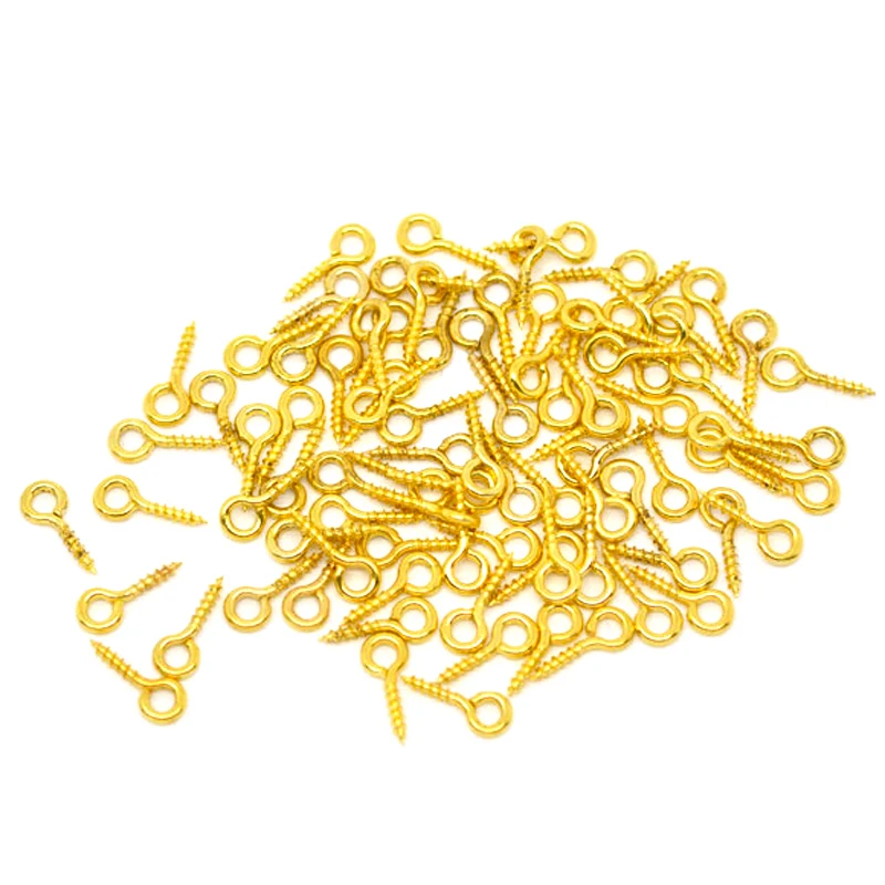 500 шт. 8x4 мм маленькие крошечные мини-штифты Eyepins Крючки Петли винты резьбовые