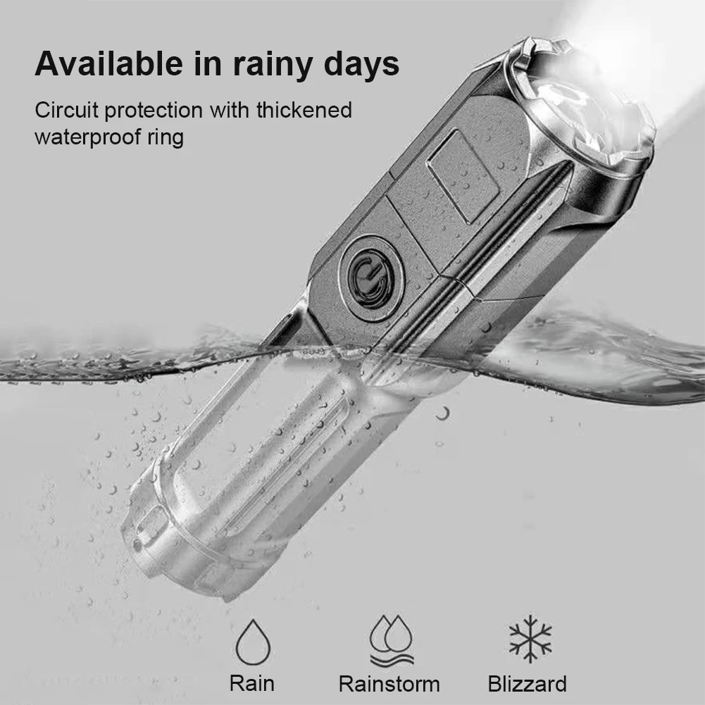

Outdoor Adventure Flashlight Portable Flashlight Strong Light High-power Rechargeable Zoom Highlight Tactical Flashlight Light
