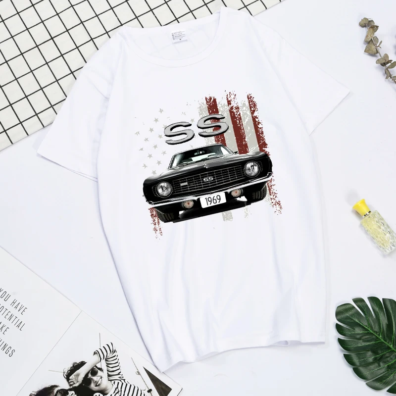 

Mens Camaro Flag Ss Rs car T-Shirt for men women tops tee
