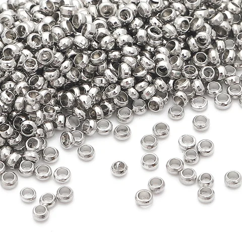 Латунные обжимные колпачки для бусин, 100 шт.